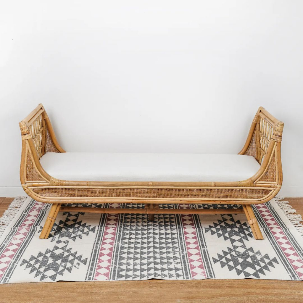[ SIPALING MINIMALIST ] Sofa Rotan Bench Minimalis / Kursi Panjang Rotan / Sofa Rotan Simpel / Singl