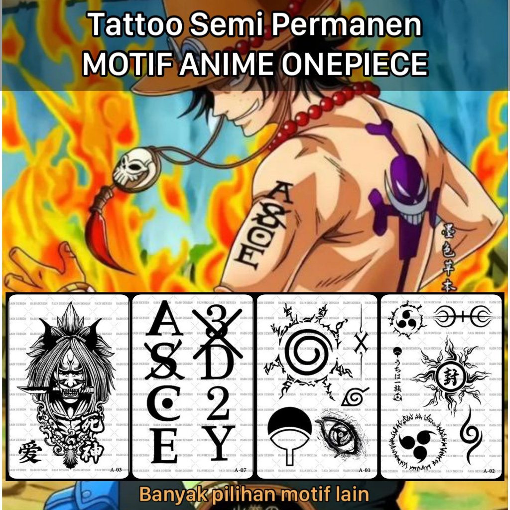 RAINDESIGN-Tato Temporer Tato Motif Animasi / Tato anti air / Tato temporer semi permanent Motif Ani