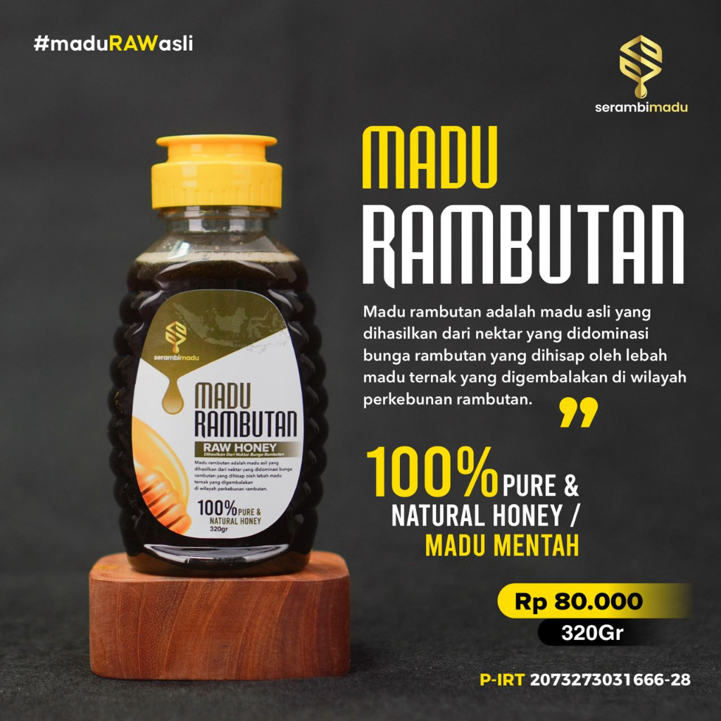 

Madu Rambutan Super Premium Quality 100% Alami Pure Natural Raw Honey