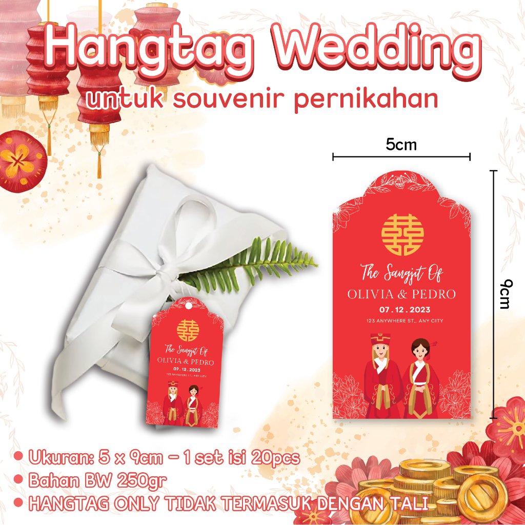 Hang tag wedding / Hang tag pernikahan / Hang tag souvenir