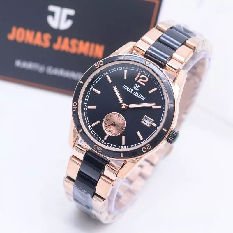 Jam Tangan Wanita Jonas Jasmin 2218 Rantai Kombi Mika Original