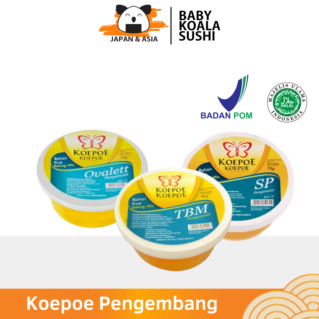 

KOEPOE Pengemulsi Pengembang Kue SP TBM Ovallett 30 g