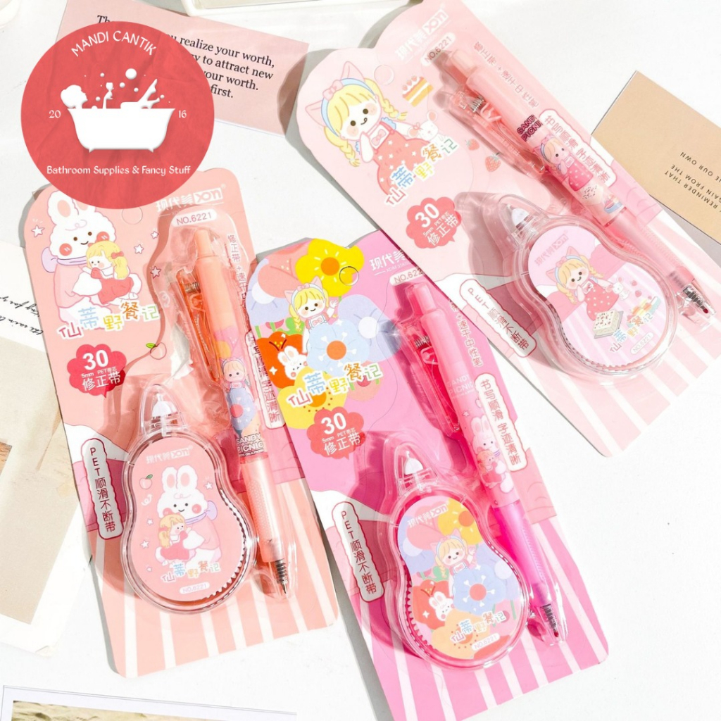 

Correction tape 2 in 1 rabbit girl ( 1 correction tape + 1 pen ) XDM-6221 LUCU IMUT KADO UNIK ALAT-ALAT SEKOLAH AESTHETIC KOREA ORIGINAL COD