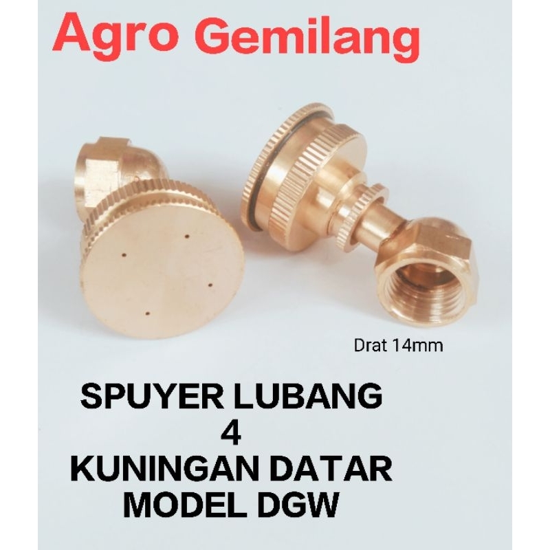 Nozzle Sprayer Lubang 4 Kuningan nosel spuyer Lubang 4 Dgw datar