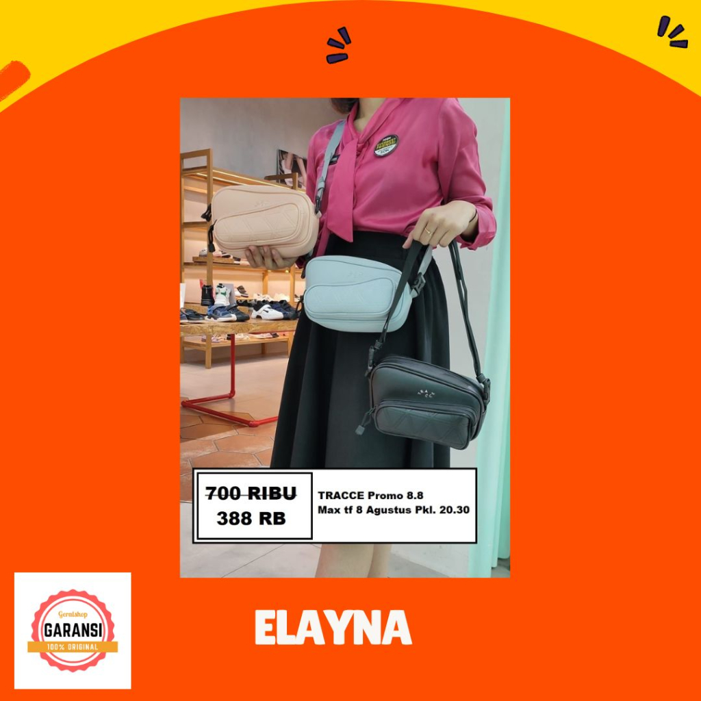 Tas selempang sling bag Tracce wanita seri ELAYNA sale original 100%