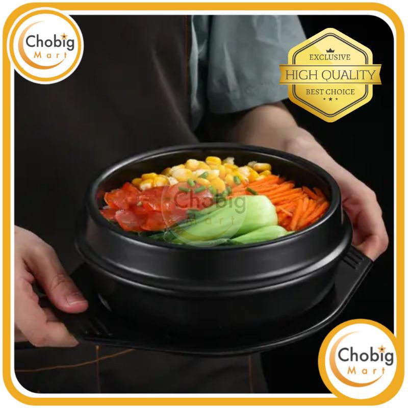 CHOBIG Ttukbaegi Mangkok Sup Keramik Korea Ceramic Soup Claypot Korean Bibimbap Dolsot Mangkuk Obat
