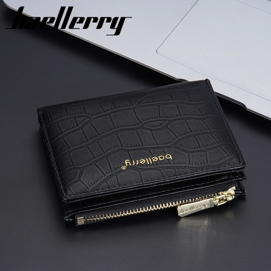 DOMPET LIPAT WANITA BAELLERRY ORIGINAL MINI RESLETING KULIT HITAM SUDIENA WA780B5 CROCO PREMIUM BATAM FASHION KOREA BRANDED KECIL KEKINIAN TERBARU MURAH SLOT KARTU ATM LUCU CANTIK MEWAH