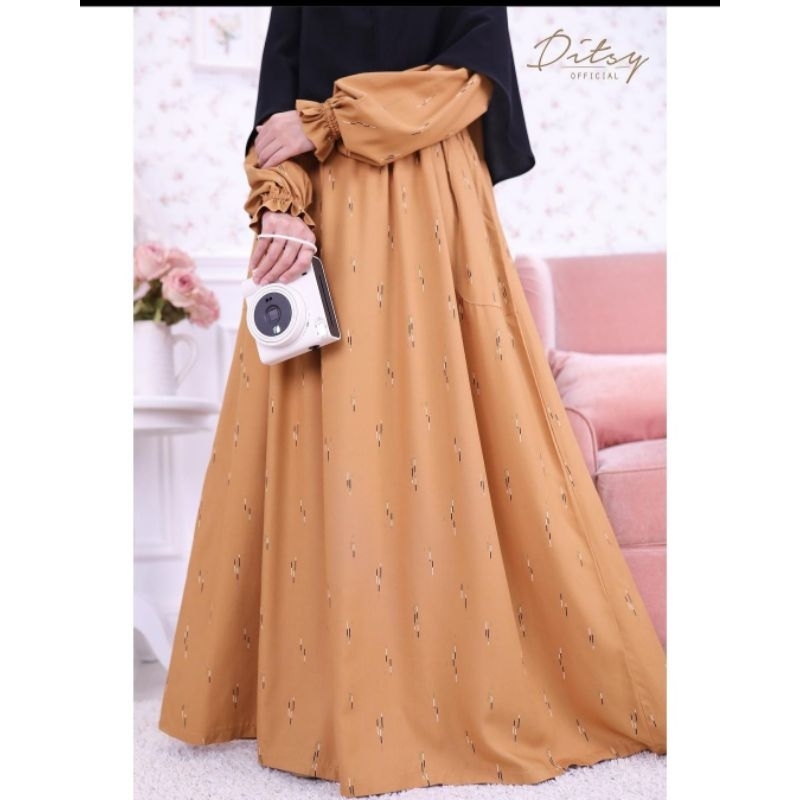 Preloved Ditsy agustus 2023 Daster Night Gown flosie mustard size M