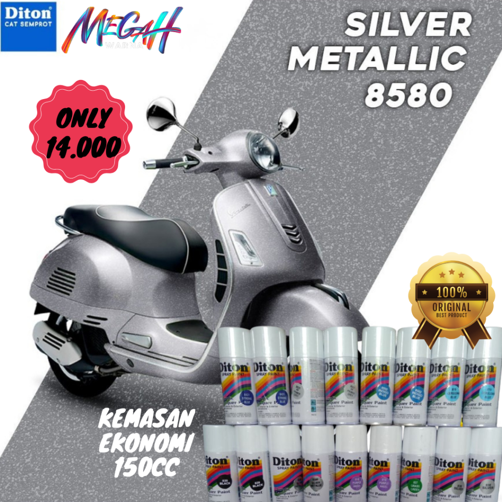 Cat Pylox Pilox Diton 150cc Pilok Standard Semprot Motor Not Samurai Silver Metalik 8580