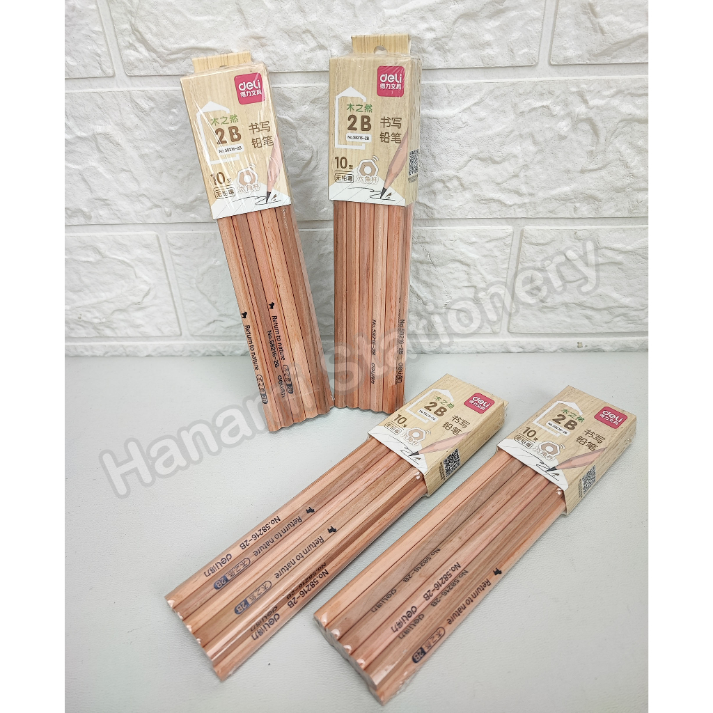 

Deli 58216 Pensil kayu/ Pencil - 2B - Sudah diasah