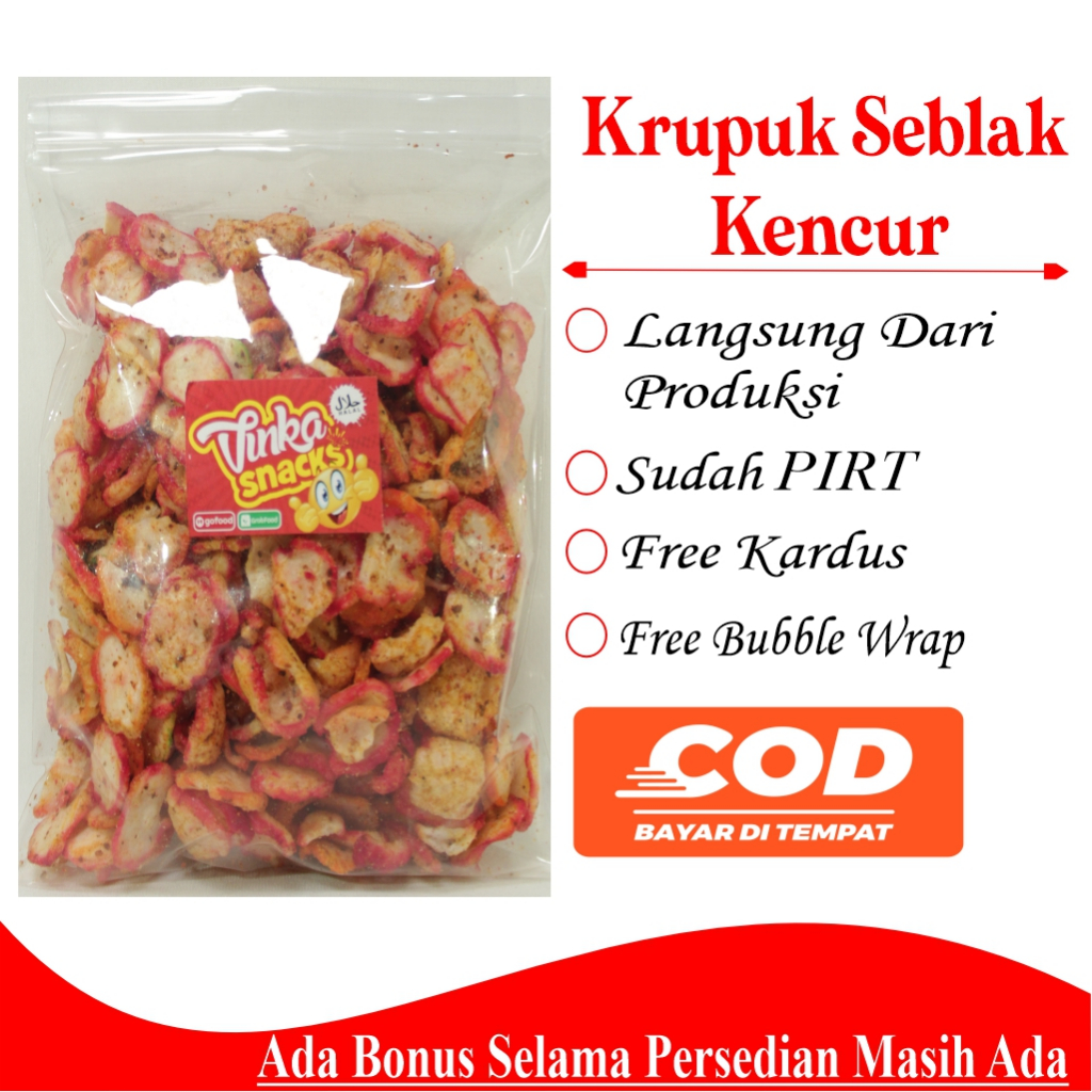 

Krupuk Seblak Pedas Rasa Kencur / cemilan pedas murah berkualitas 200g