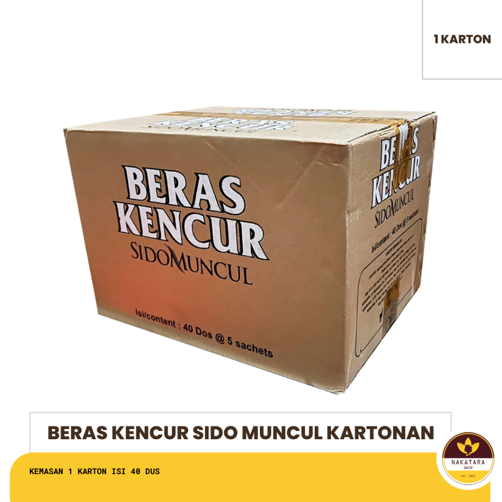 

PAKET 1 KARTON JAMU BERAS KENCUR SIDO MUNCUL KEMASAN ISI 40 DUS