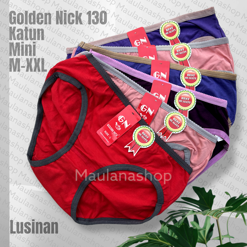 Celana Dalam Wanita Golden Nick 130 Cd Wanita Lusinan Bahan Katun Cutting Mini Premium Quality