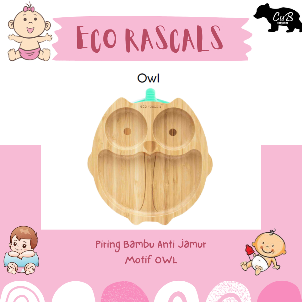 Eco Rascals Bamboo Owl Plate