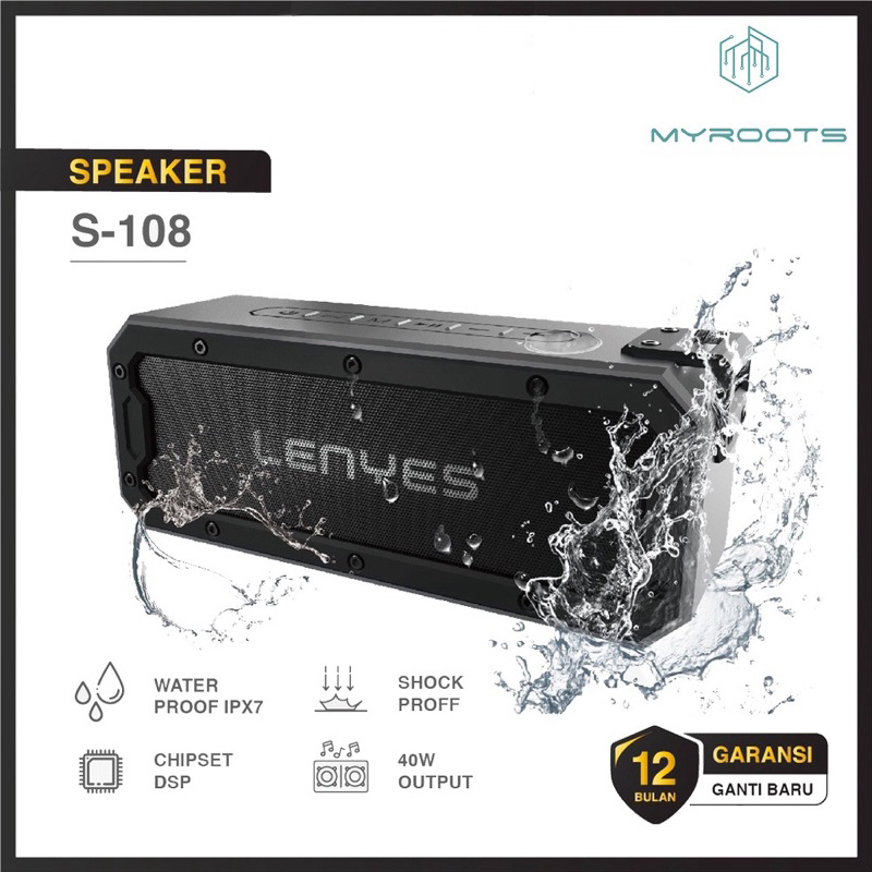 SPEAKER BLUETOOTH LENYES S108 40W ORIGINAL 100% / SPEAKER AKTIF LENYES SERI S108 S 108 WATERPROOF IP