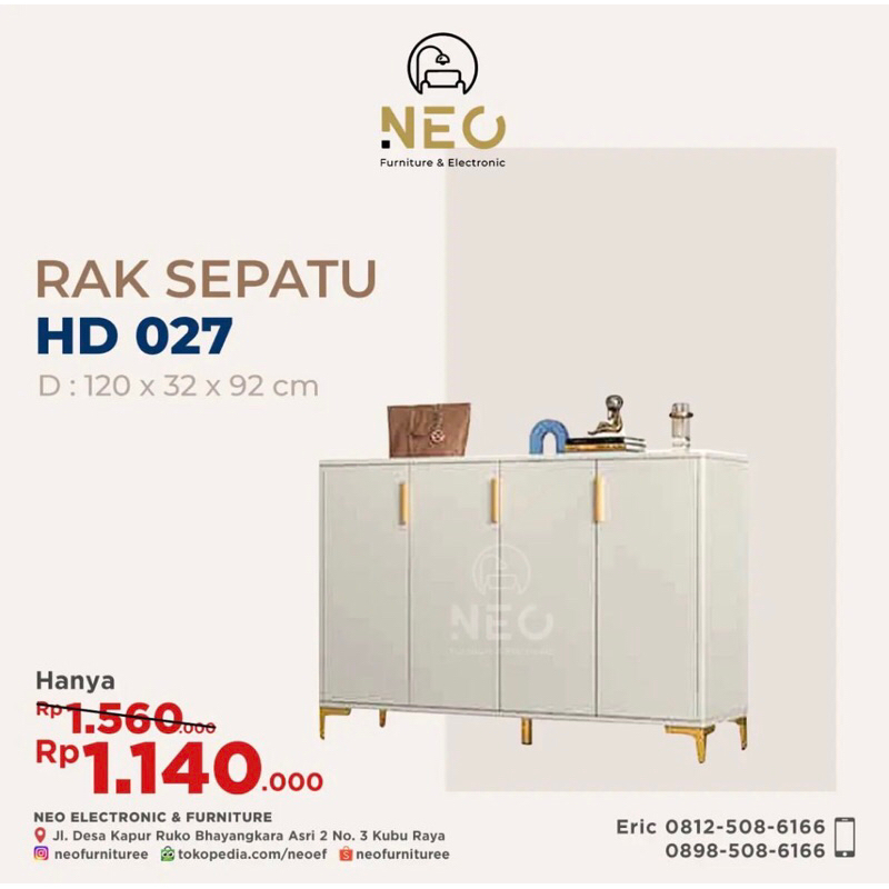 NEO - RAK SEPATU HD 027 LEMARI SEPATU SHOE CABINET MINIMALIS PONTIANAK
