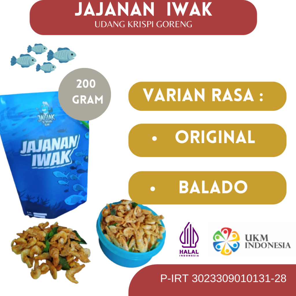 

Keripik udang urang cripy krispi balado original renyah enak gurih paling laris