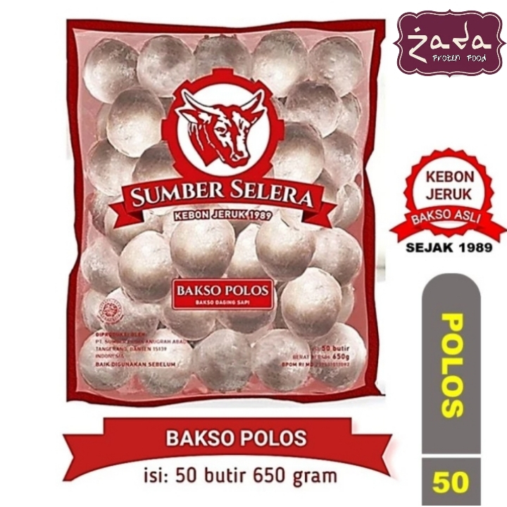 

⁣SUMBER SELERA Bakso Sapi Polos 650gr isi 50