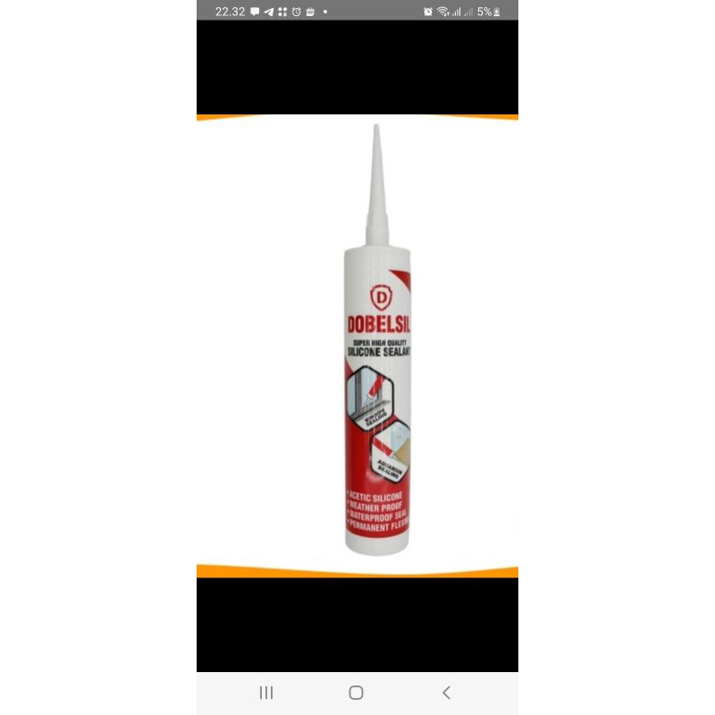 Dobelsil lem silikon tabung kaca aquarium