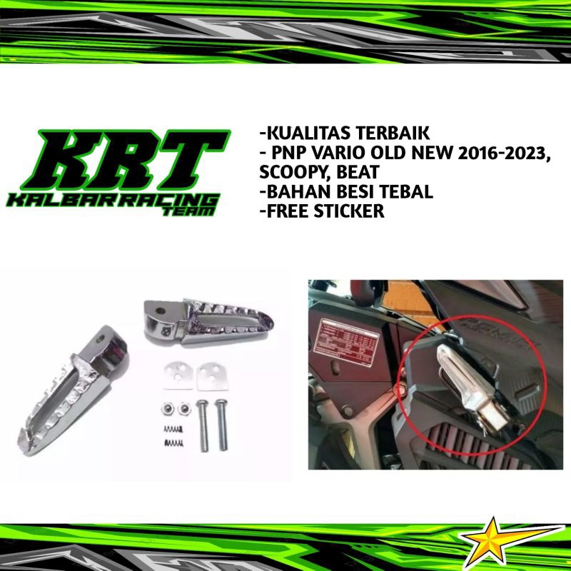 Foostep Motor Pijakan Kaki Belakang Bahan Besi Untuk Motor Matic Vario Beat Scoopy