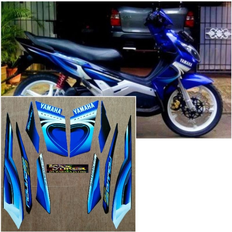 Striping Original Yamaha Nouvo Z biru Tahun 2006 2007