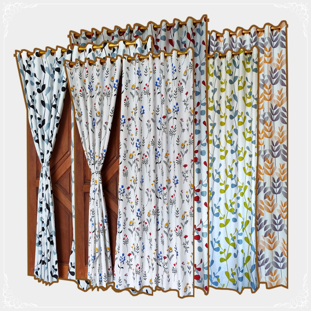 Elegan Gorden Jendela atau Korden Pintu Kamar Tidur dan Ruang Tamu Warna Putih Cerah Murah