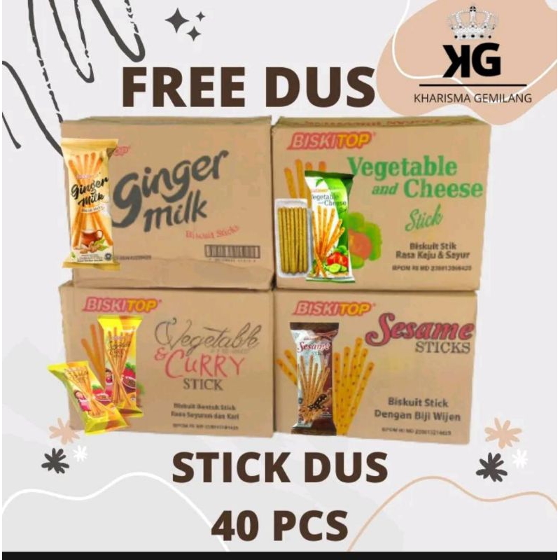 

stik sayuran, susu, stik biji wijen, dan curry (harga perdus)