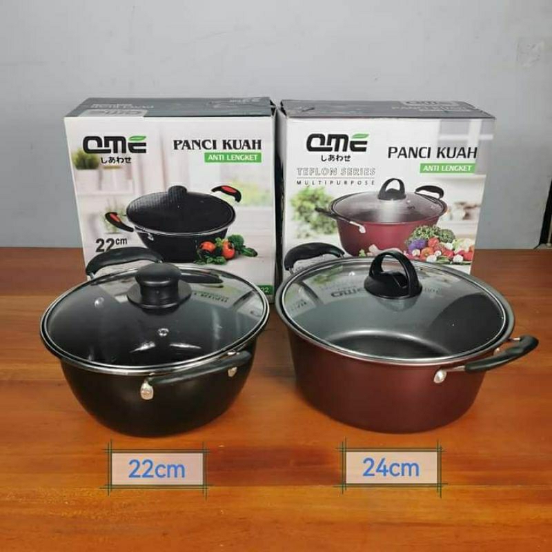 PANCI ENAMEL KUAH QME HITAM 22 CM RD