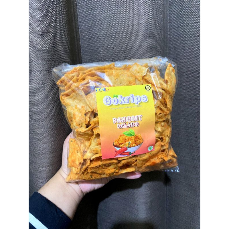 

Gokrips Keripik PANGSIT BALADO Lezat Gurih kripik pangsit balado lezat