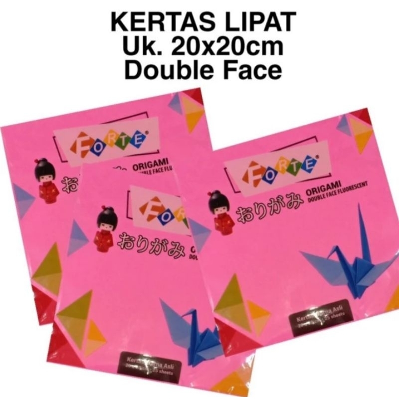 

Kertas Lipat Origami Forte 20x20 Double Face Flourescent