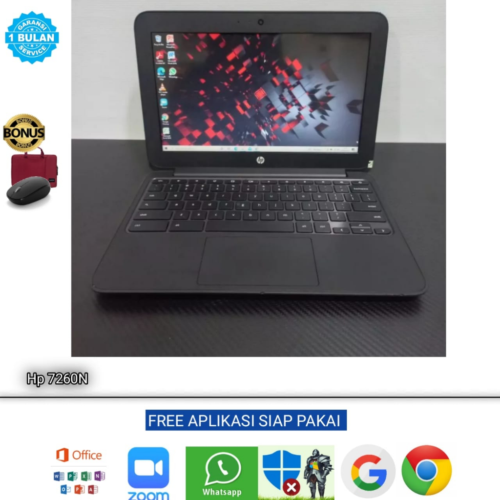 Laptop Hp 7260N N2840 Intel Celeron Ram 4GB SSD 128GB Windows 10