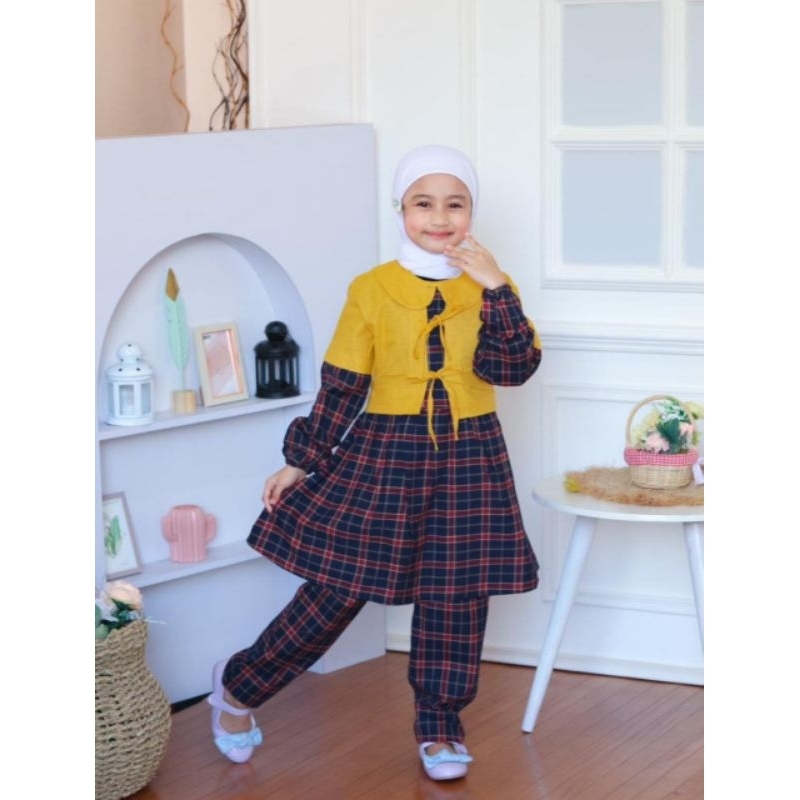 GAMIS WANITA ONESET ANAK FLANEL