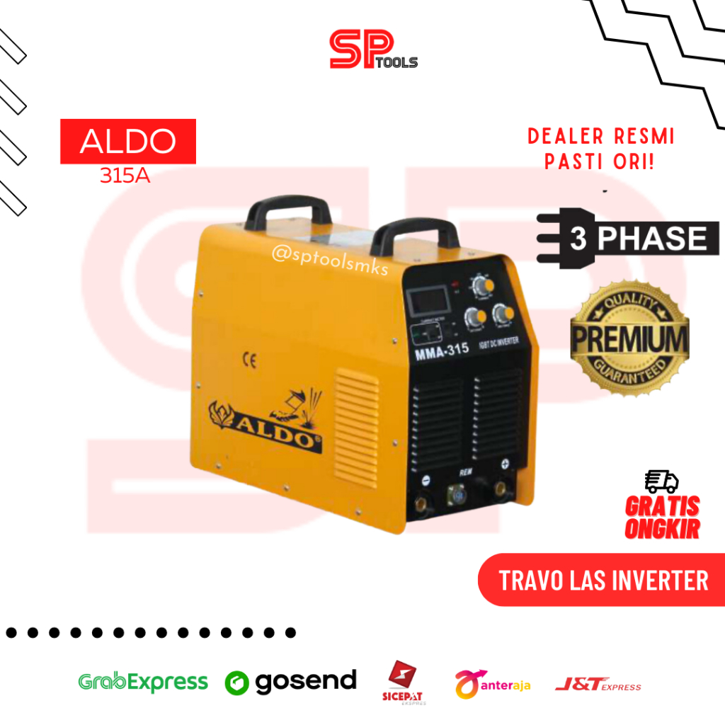 MESIN LAS / TRAVO LAS INVERTER IGBT MMA 315A 3 PHASE ALDO