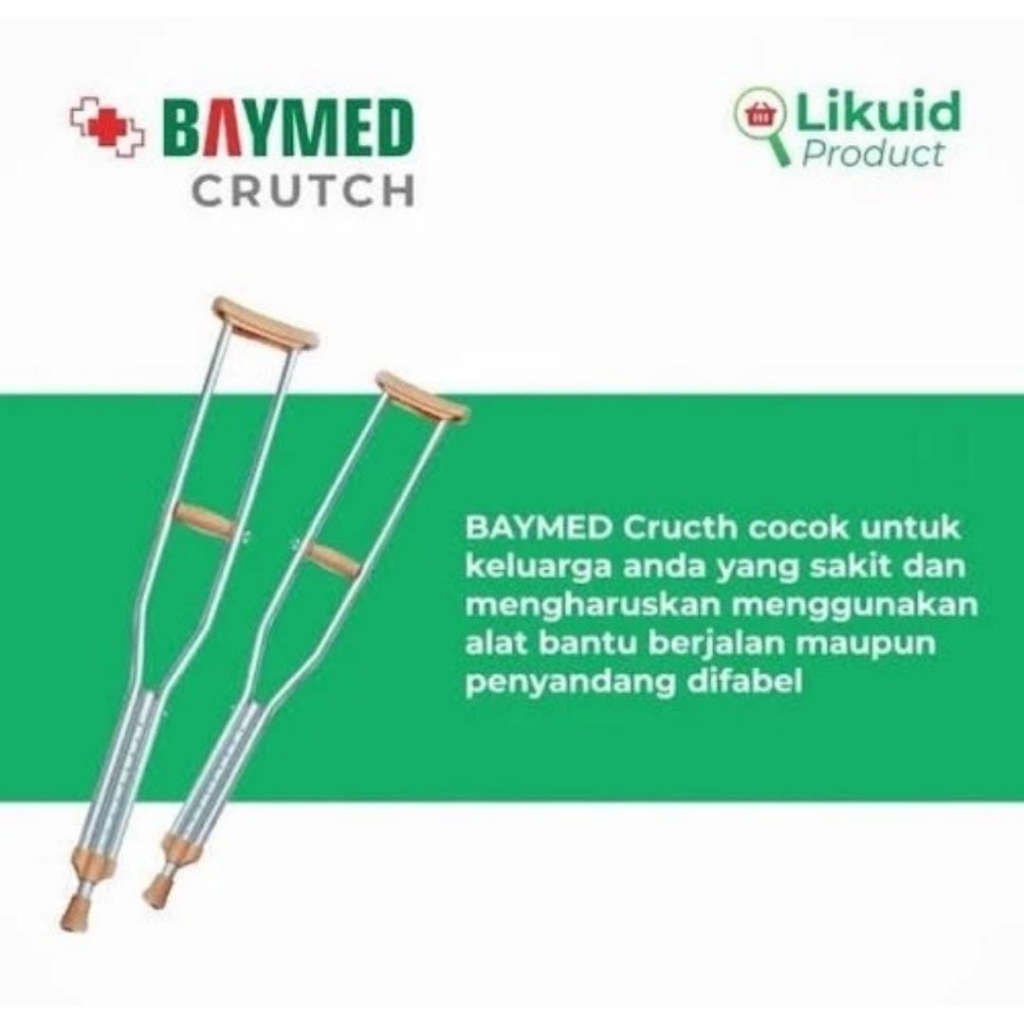 [INSTANT] TONGKAT KETIAK BAYMED CRUTCH BAYMED, TONGKAT JALAN CIDERA
