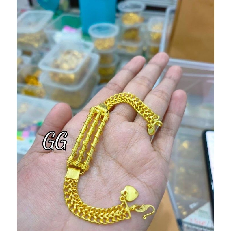 gelang koin 24 karat bagus 99 % mirip mas asli