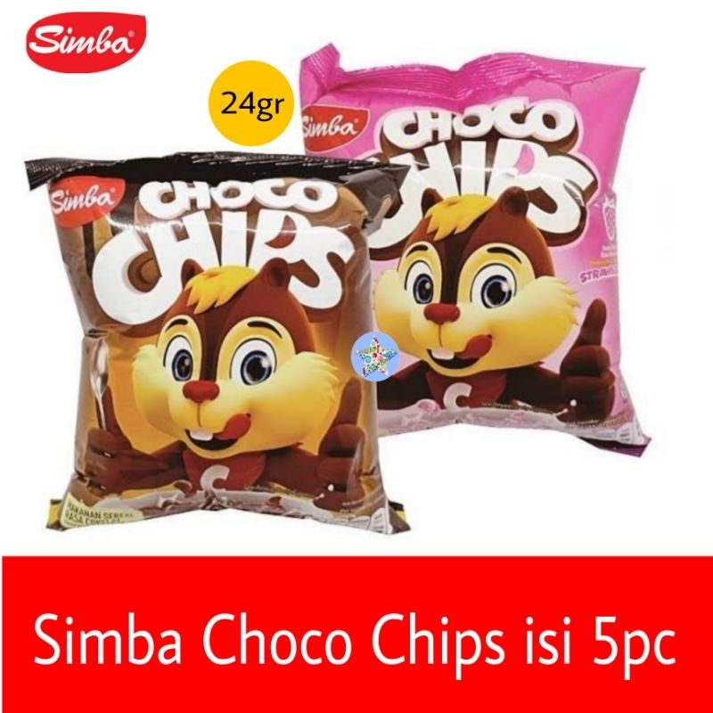 

Simba Choco Chips sereal 12gr 24gr coklat / stroberi