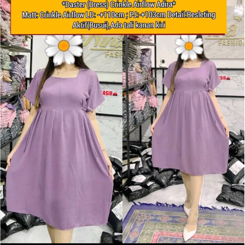 daster dress Adira crinkle airflow READY busui