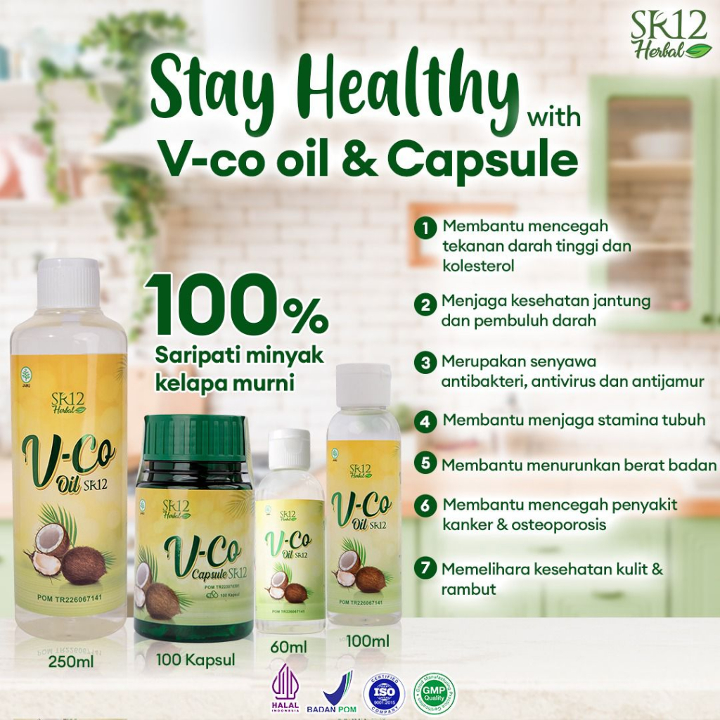 VCO Virgin Coconut Oil 250ml SR12 Minyak Kelapa Murni Premium BPOM