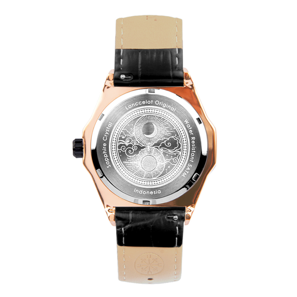 Jam Tangan Lanccelot Lunar Eclipse Leather of Star Pria