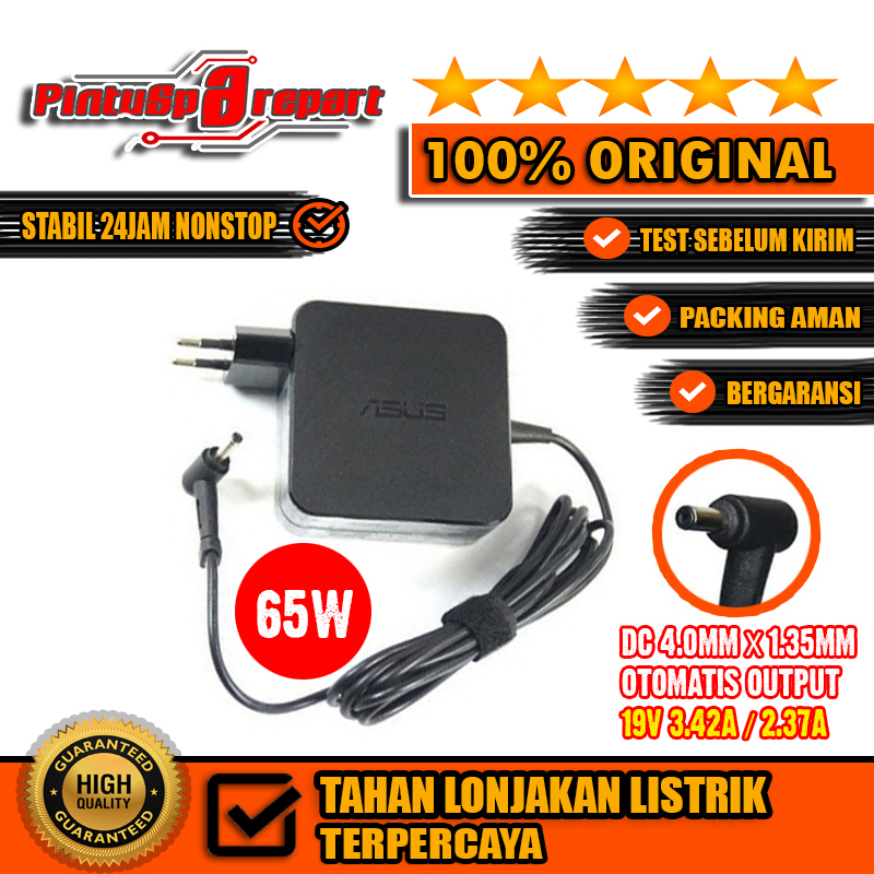 Casan Charger Adaptor ASUS ADP-65DWA Colokan Kecil 4.0*1.35mm 19V 3.42A 65W ORIGINAL