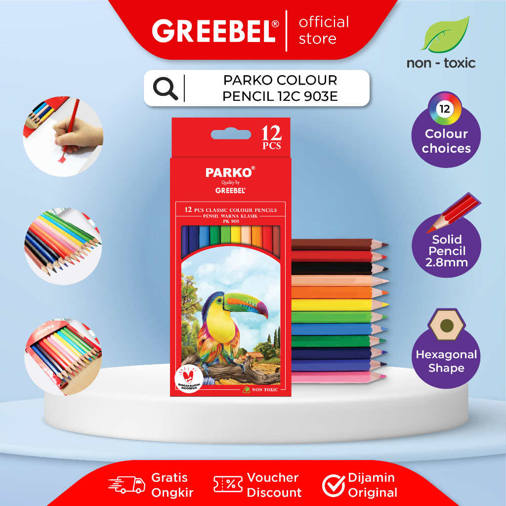 

Pensil Warna Kayu Parko Greebel 12 Warna
