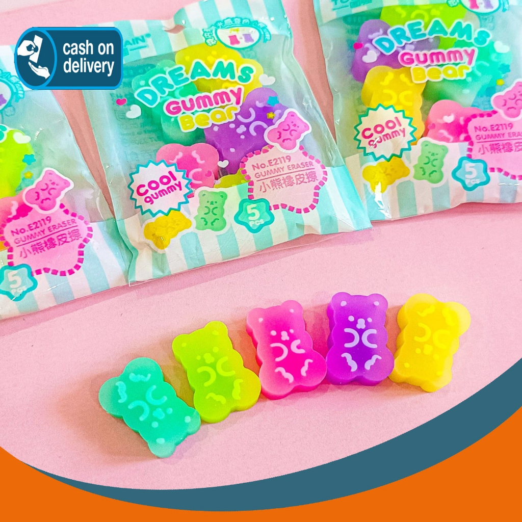 

PENGHAPUS GUMMY BEAR TOCHAIN ISI 5 PCS NO.E2119 ERASER HAPUSAN KARAKTER LUCU IMUT KADO UNIK SOUVERNIR ORIGINAL TERMURAH