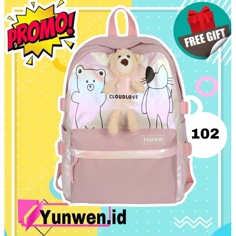 tas ransel sekolah anak laki laki perempuan import sd smp sma fashion korea style anti air waterproo