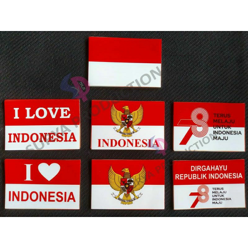 

COD (5pcs) Stiker Pipi Bendera Merah Putih / Tempelan Pipi / Stiker Kemerdekaan Indonesia