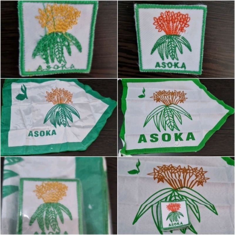 BET REGU ASOKA | Bet Tanda Regu Bunga | Tanda Regu Bordir Gambar Bunga | Badge Pramuka