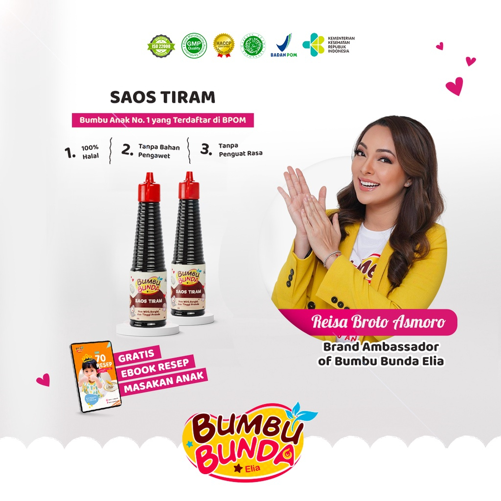 

BUMBU BUNDA ELIA SAUS TIRAM MPASI ANAK / BUMBU ANAK NON MSG NON PENGAWET/ BUMBU MPASI