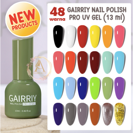 13 ML GAIRRIY NAIL POLISH PRO UV GEL KUTEK CAT KUKU UV LED NO 1-48