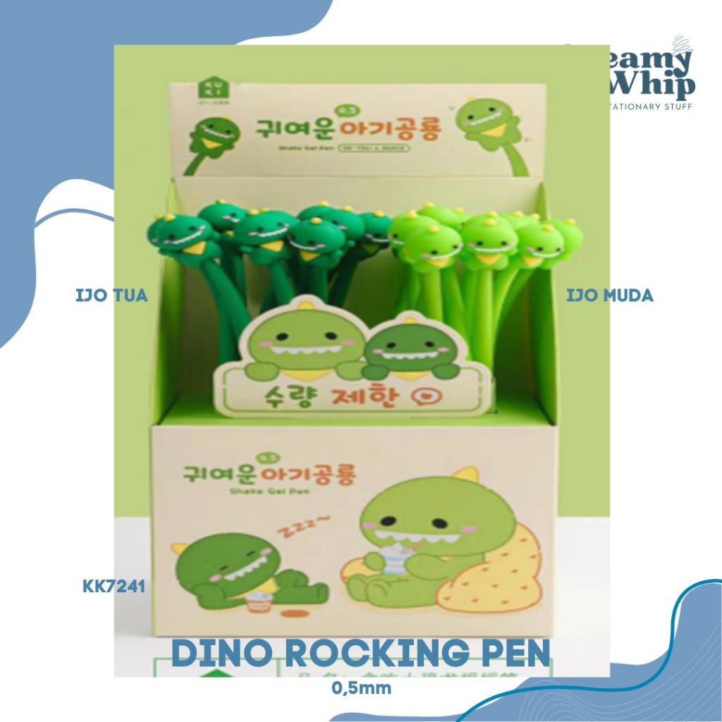 

0.5 MM Tip Dino Rocking Pen - Pulpen Dinosaurus Mainan Pulpen Lucu Cute Dinosaur Stationary Pulpen Mantul