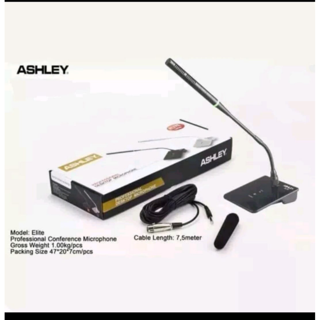 Microphone ASHLEY Elite Series Mic Condenser Meja Original