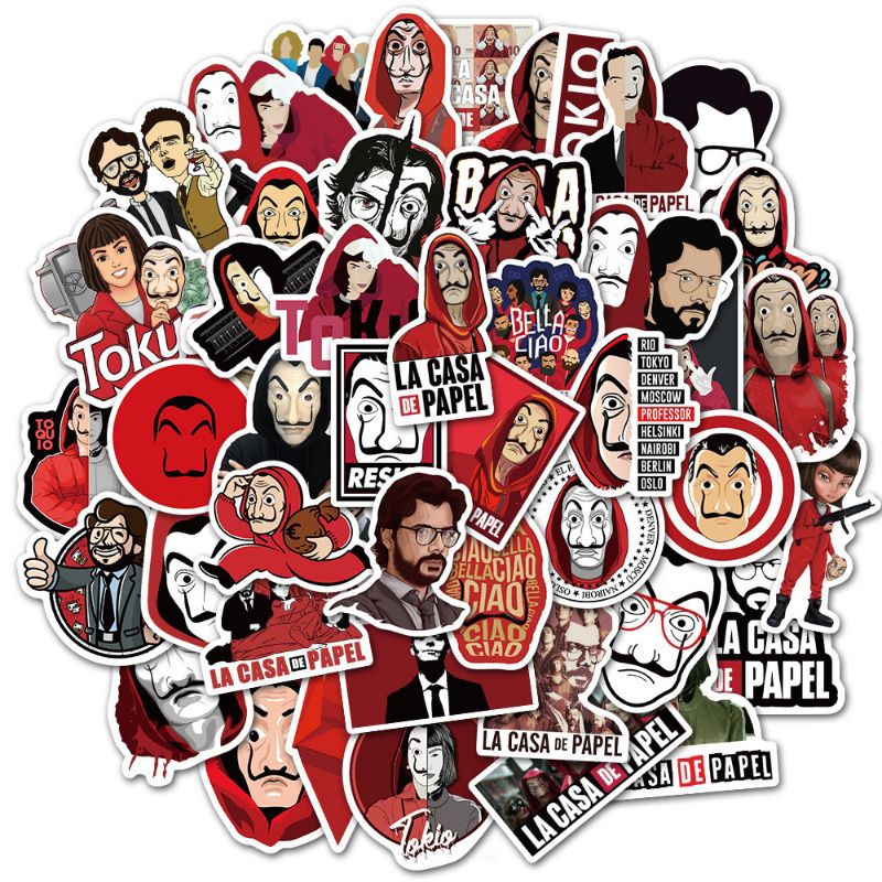 

Stiker Cutting MONEY HEIST Vinyl Stiker Koper | Stiker Laptop | Stiker Tumbler Helm Anti Air